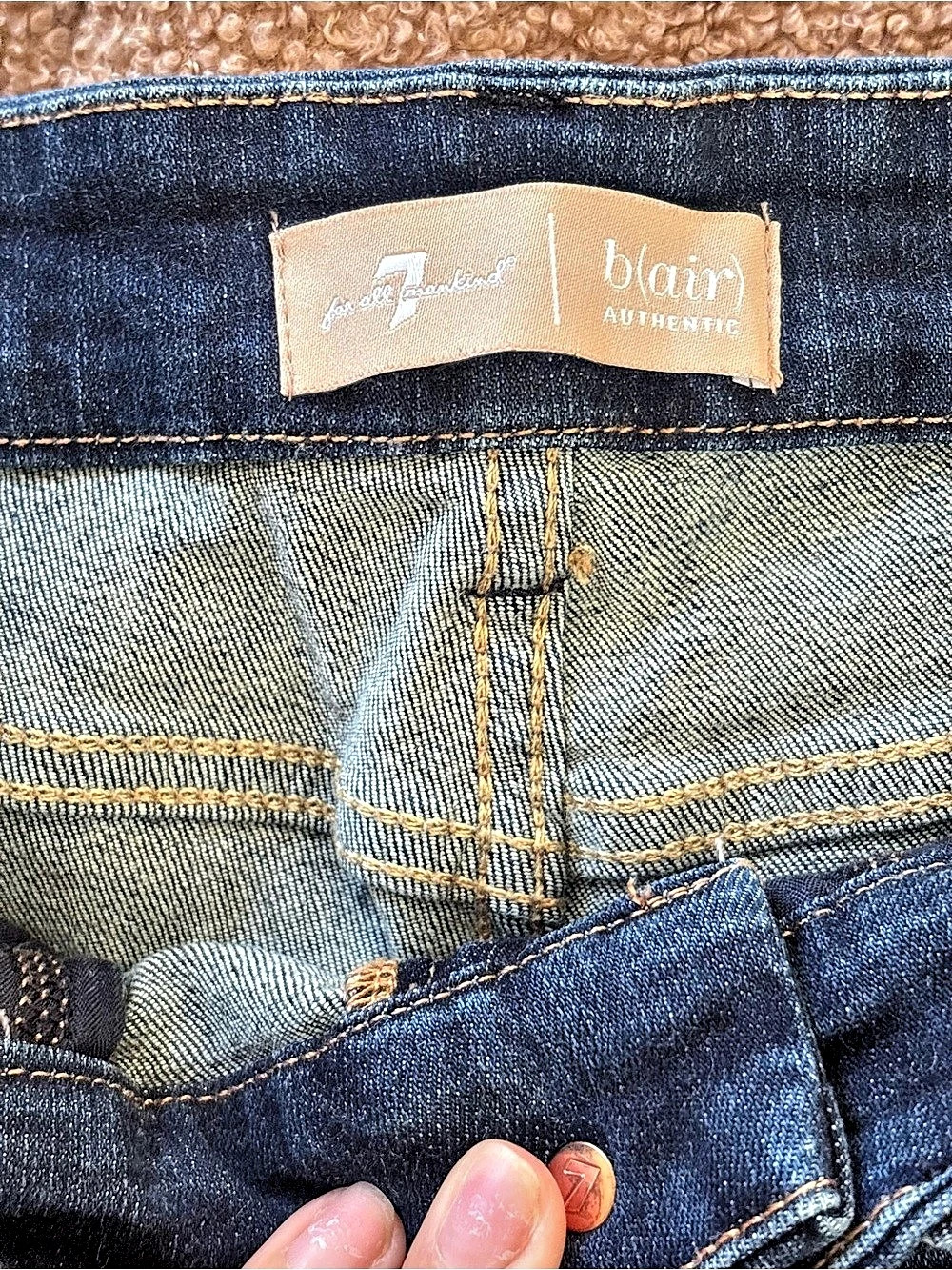 7 For All Mankind The High Waist Ali Skinny Jeans Waist 27 Blue